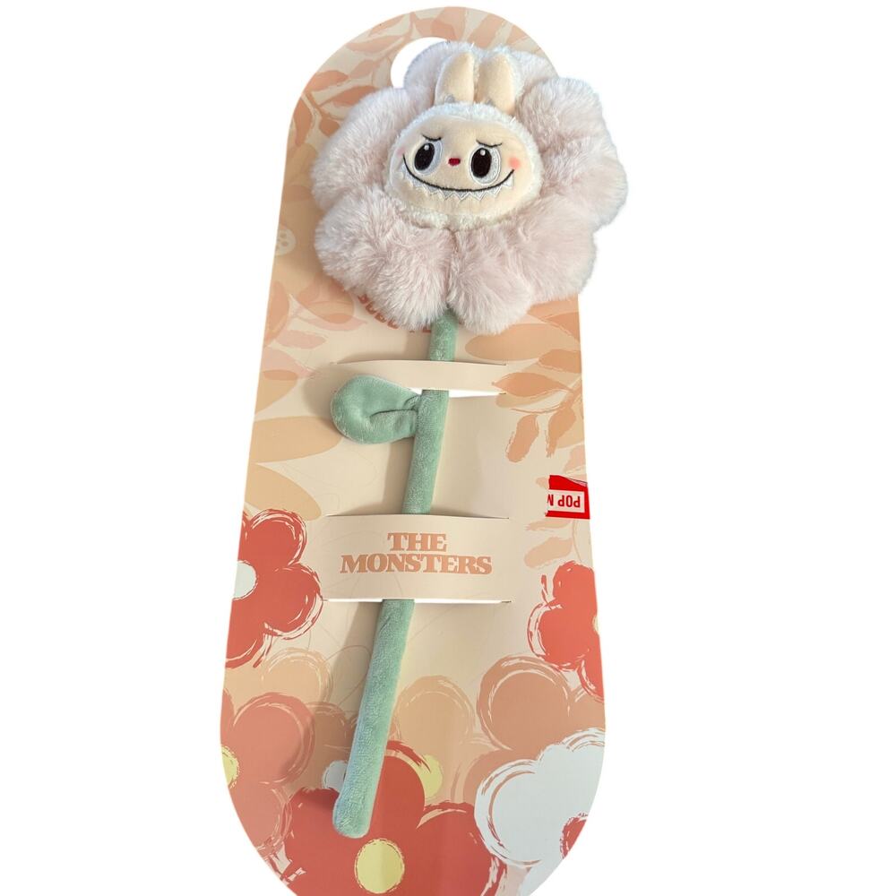 POP MART Pop Land Exclusive Labubu The Monsters Pink Flower Bouquet Plush